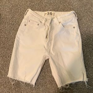 Free people white jean cut off shorts. Size 25